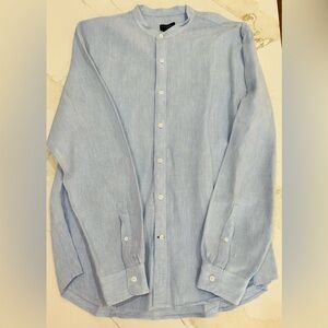 Club Monaco Light Blue Casual Button Down Shirt Size Large Excellent Like New